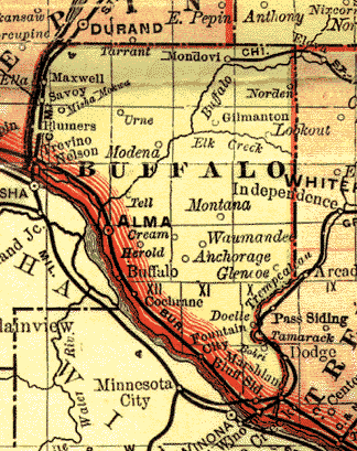 Analytisk Faktura Panter Buffalo County WI - Map