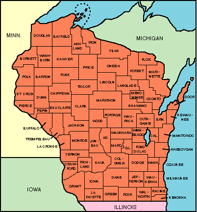 wisconsin map